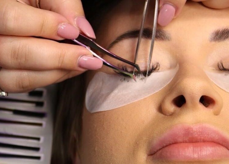 Lash extension application at Touch of Grace Lashes and Beauty in Lota, Queensland, AU.