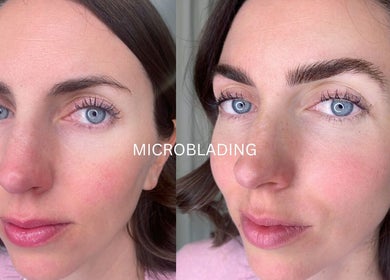 Microblading before and after at A J BROWS - LONDON (MARYLEBONE), London, England, GB.