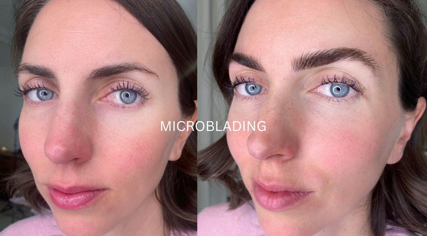 Microblading before and after at A J BROWS - LONDON (MARYLEBONE), London, England, GB.