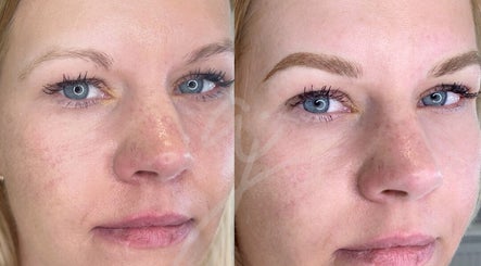 Brow enhancement before and after at A J BROWS - LONDON (MARYLEBONE), London, England, GB.