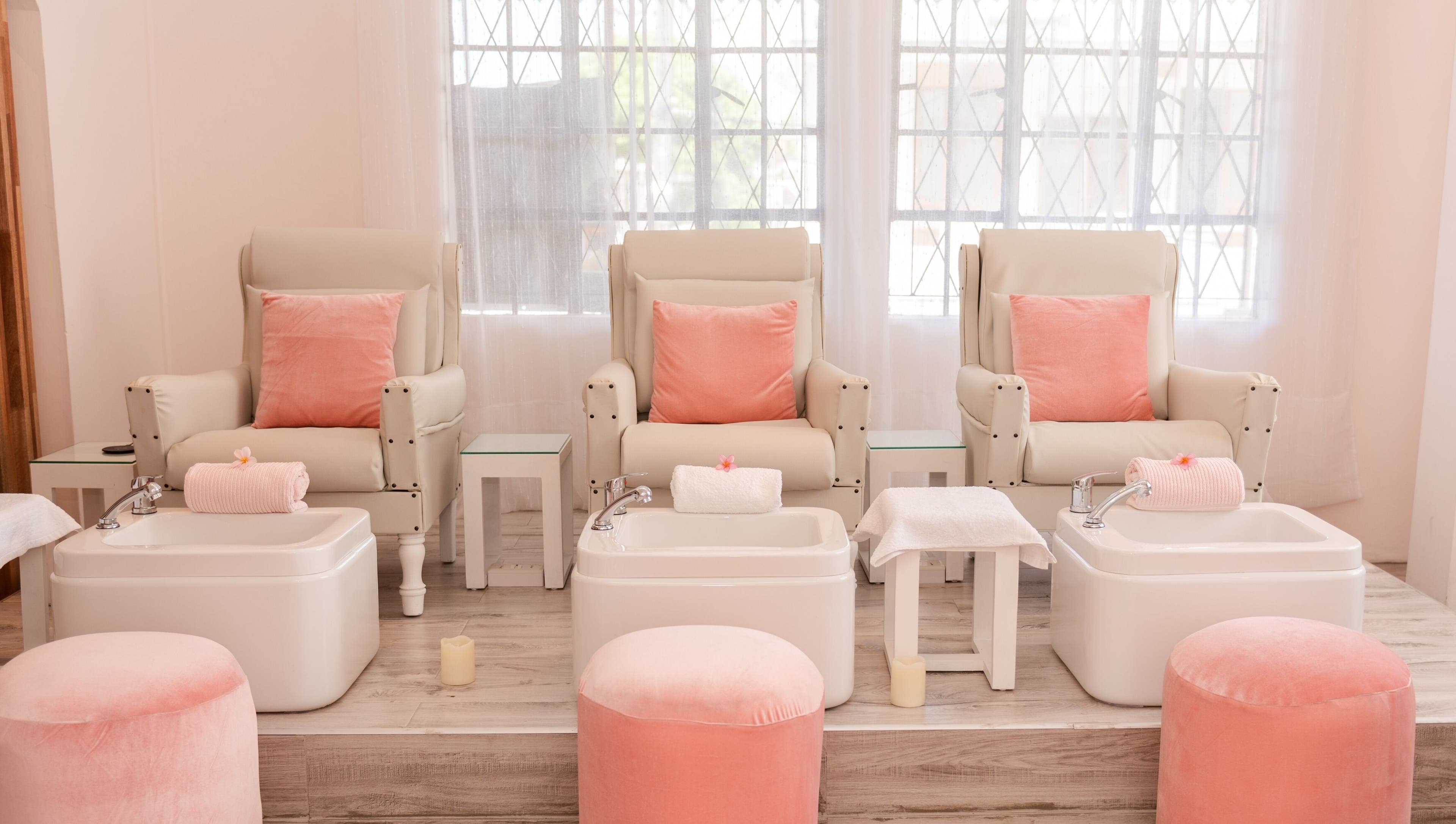 Luxurious pedicure setup at Elegante Wellness Centre, Central Flacq, Flacq District, MU.