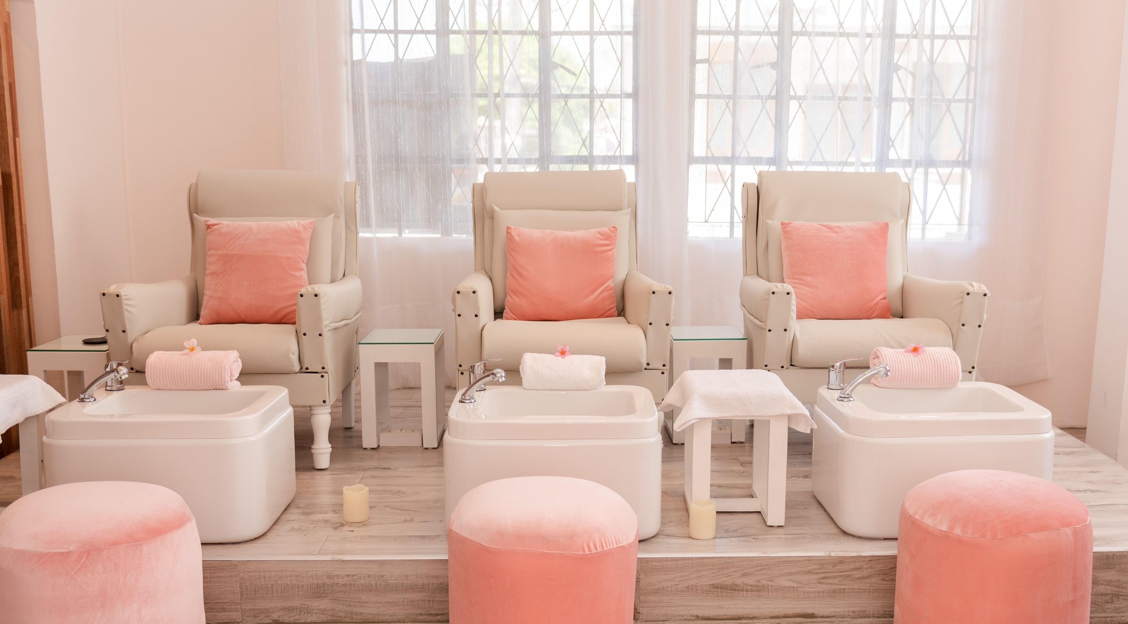 Luxurious pedicure setup at Elegante Wellness Centre, Central Flacq, Flacq District, MU.