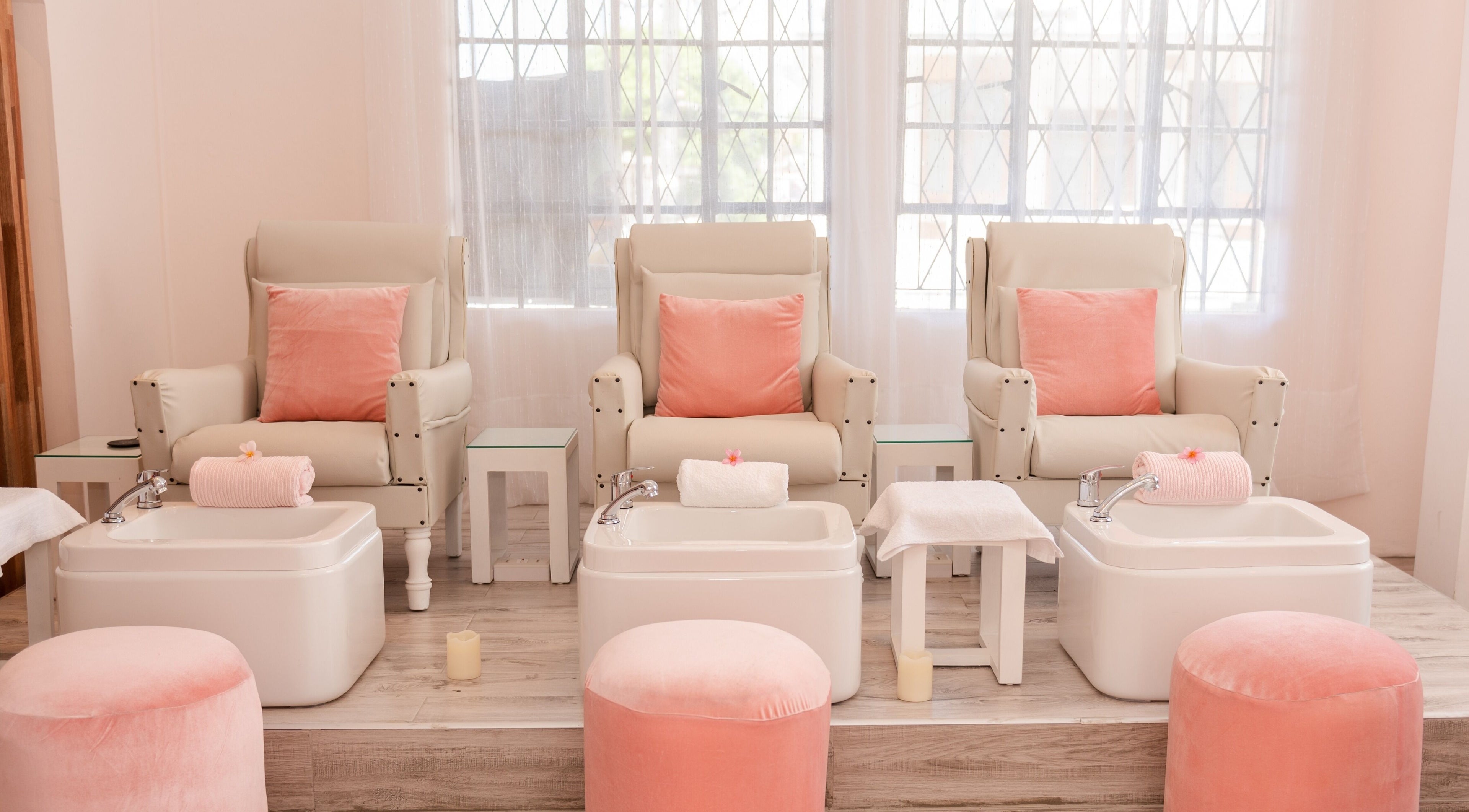 Luxurious pedicure setup at Elegante Wellness Centre, Central Flacq, Flacq District, MU.