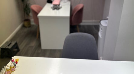 Calm nail treatment room at El Beauty Training Academy, Market Deeping, England, GB, with elegant decor.