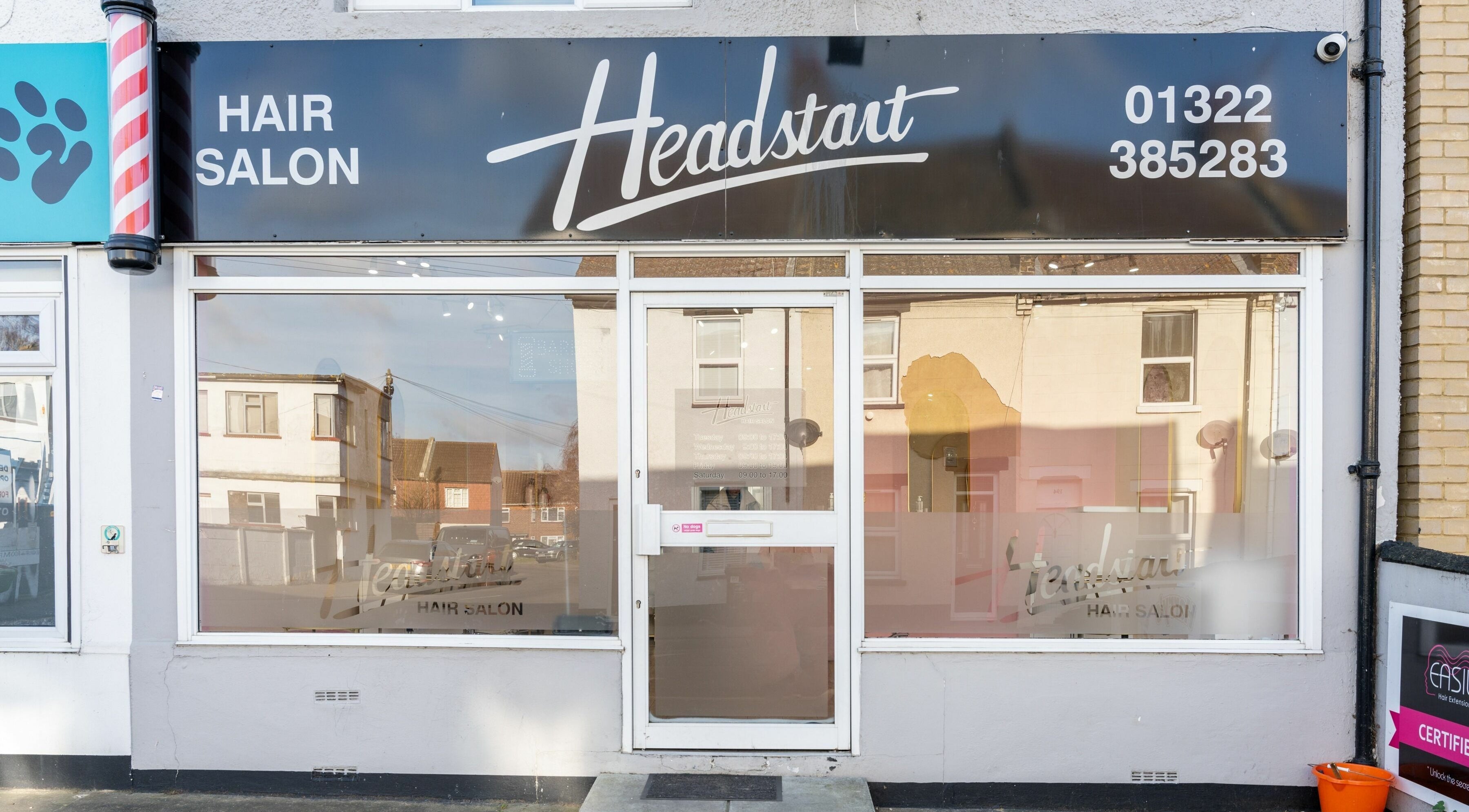 Front view of Head Start hair salon located in Swanscombe, England, GB.