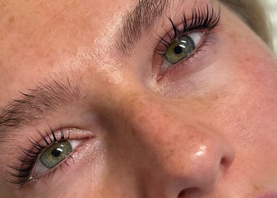 Close-up of lush eyelashes at Lashed by Nadia, Birkenhead, England, GB showcasing detailed lash work.