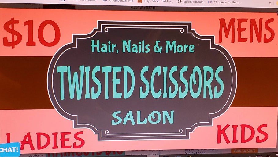Twisted Scissors Salon – obraz 1