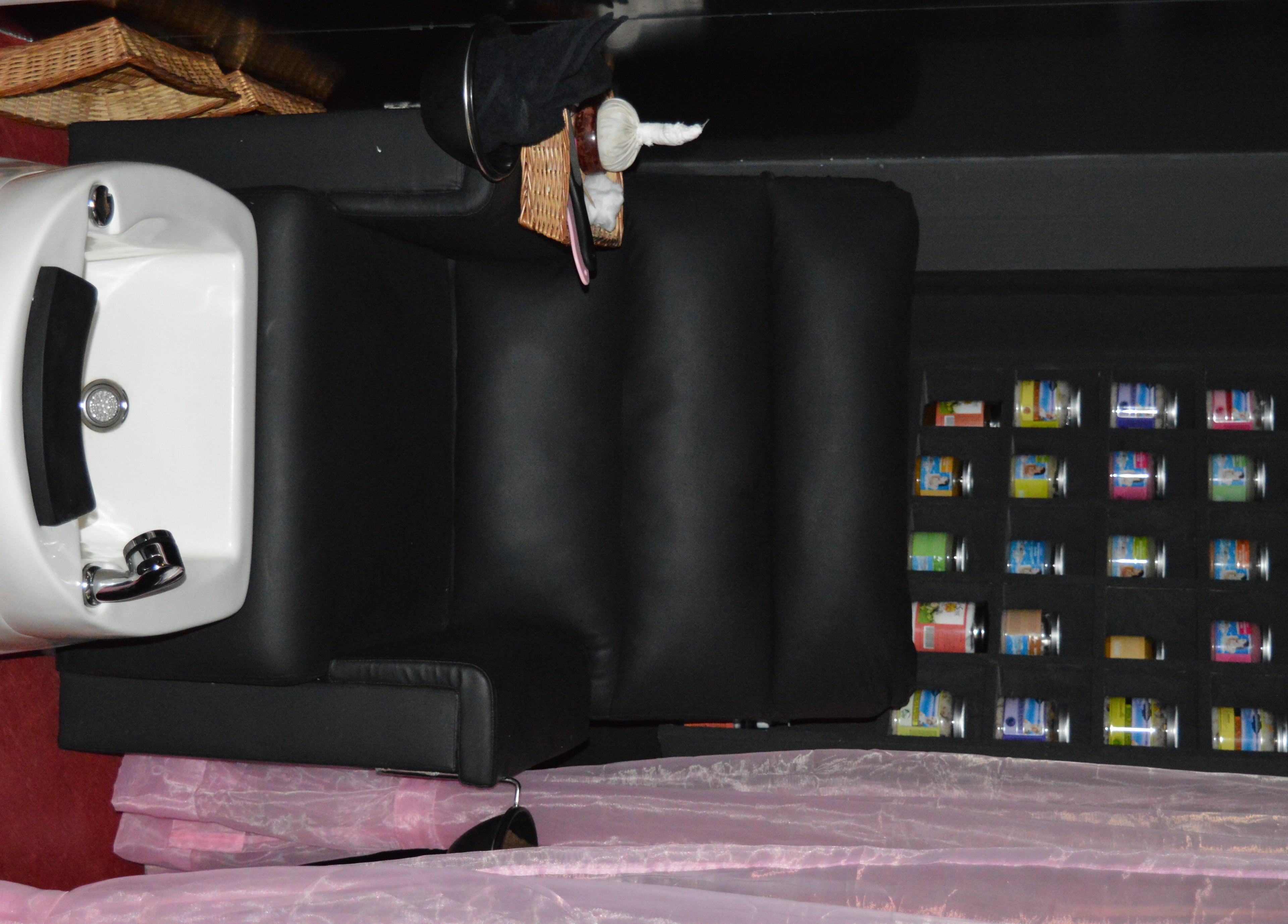 Pedicure station at Nj's Lounge Talaopali Branch - Thane, featuring a plush chair for ultimate comfort in Thane, Maharashtra, IN.