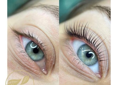 Lash lift before and after at Breeze Brow and Lash, Glasgow, Scotland, GB.
