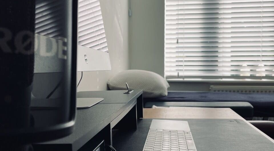 Calm workspace at Neil Cox Hypnotherapy, showcasing a serene ambiance in Hayle, England, GB.