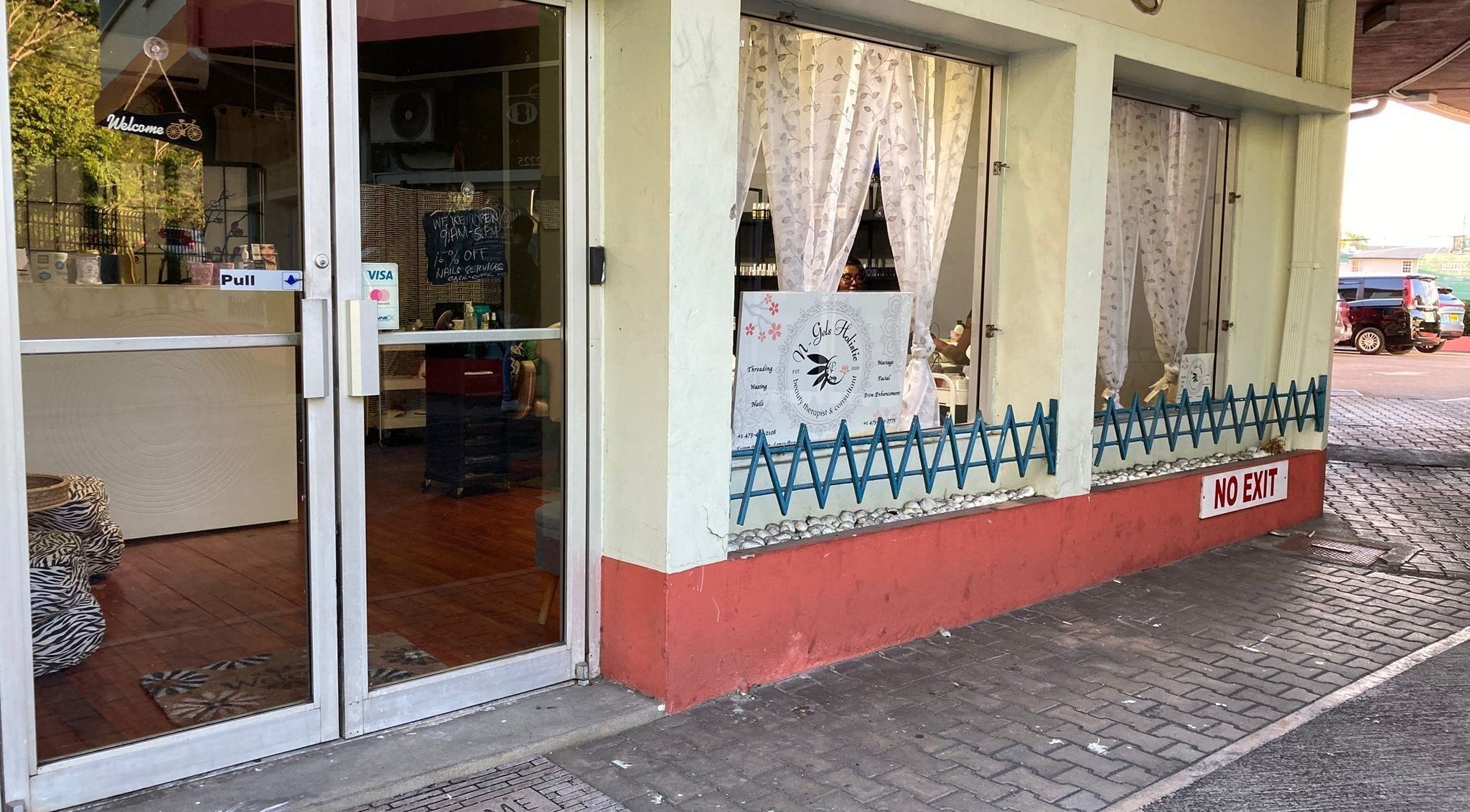 Entrance of N-Gels Holistic at Le Marquis Complex N0:9, Grand Anse, Saint George, GD.