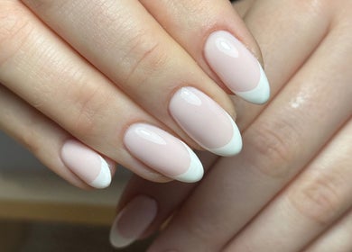 Perfect French manicure at Amethys at The Granary, Polesworth, England, GB.