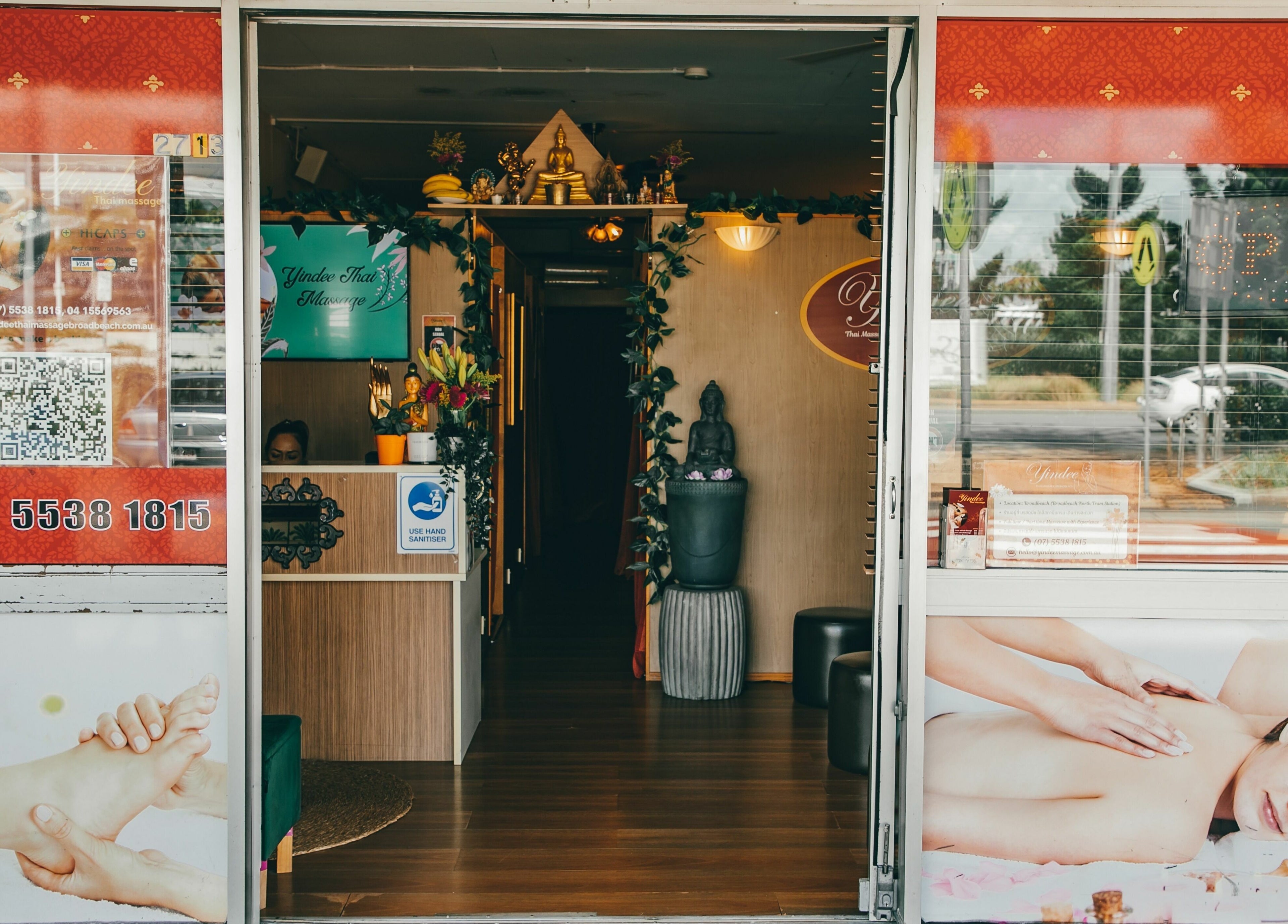 Entrance of Yindee Thai Massage Broadbeach, a tranquil venue in Broadbeach, Queensland, AU.