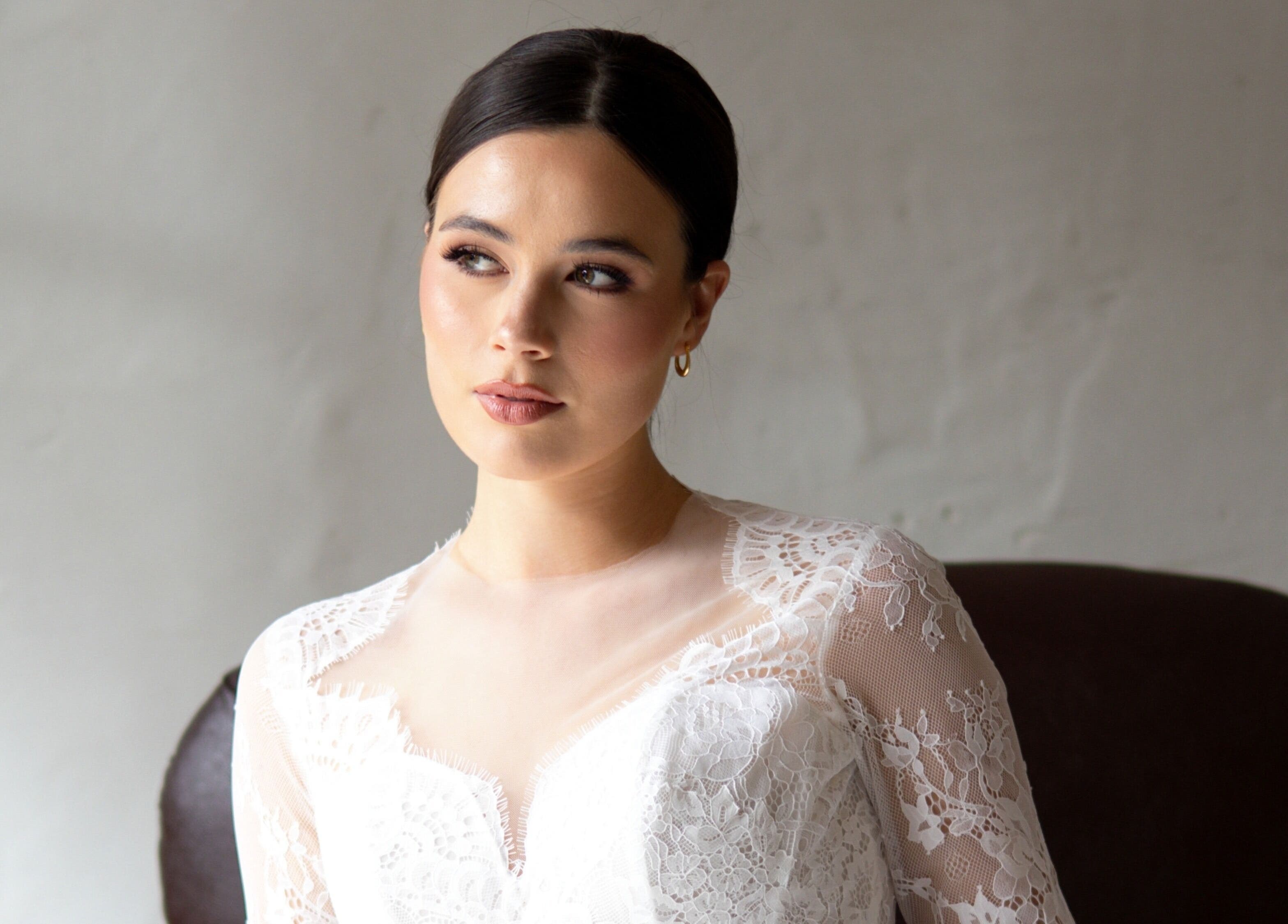 Elegant bridal makeup by Marie Le Hair & Makeup Artist, Melbourne, Victoria, AU.