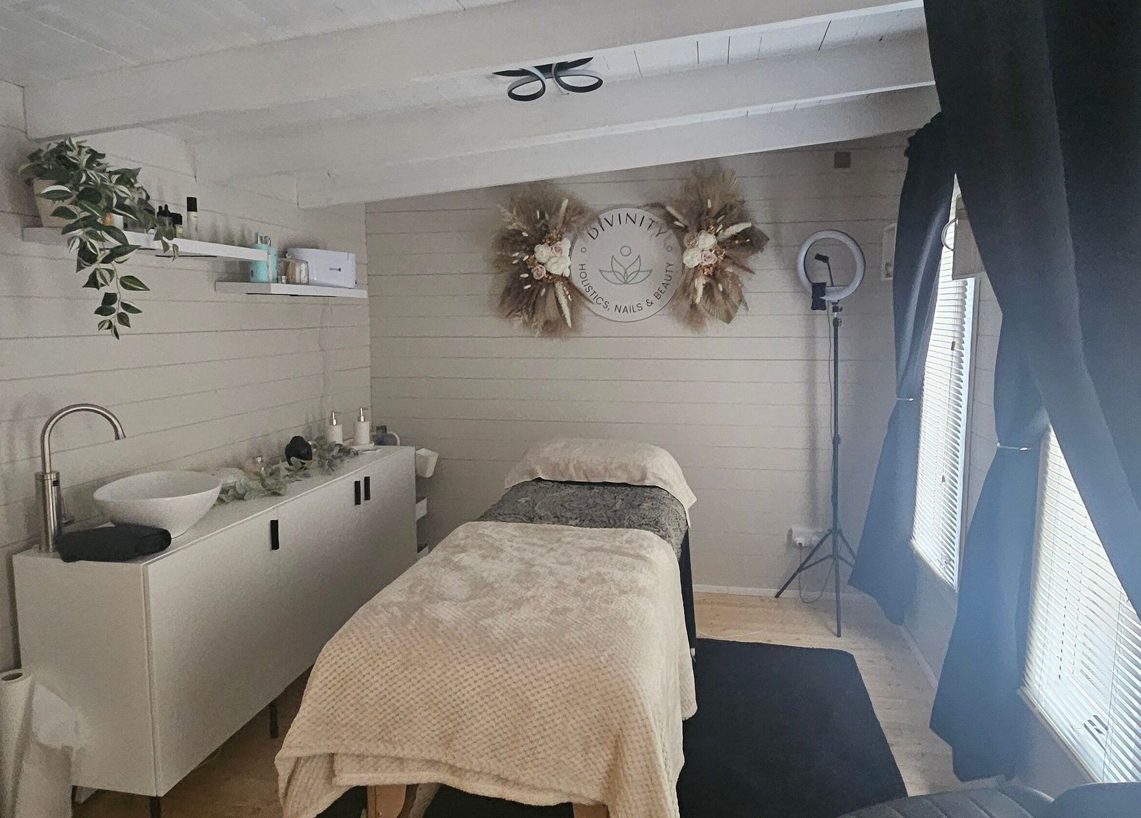 Tranquil therapy room at Divinity - Holistic & Beauty Therapy (Home Based), Heywood, England, GB.
