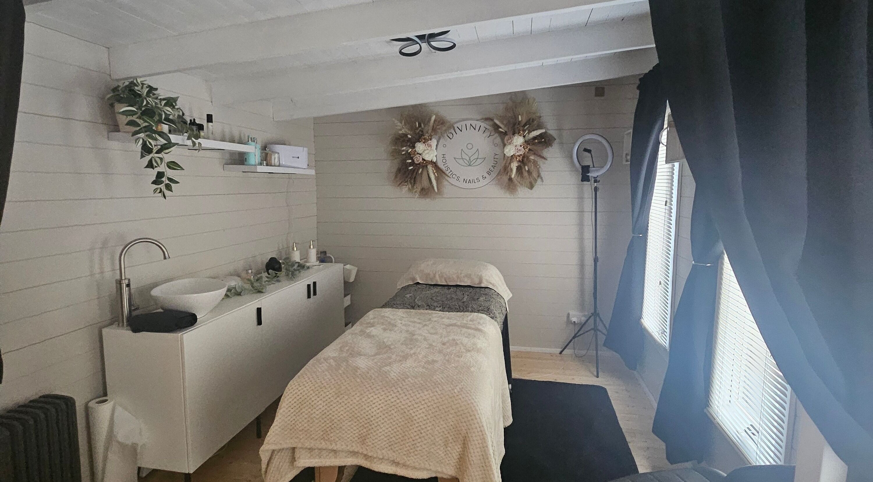 Tranquil therapy room at Divinity - Holistic & Beauty Therapy (Home Based), Heywood, England, GB.