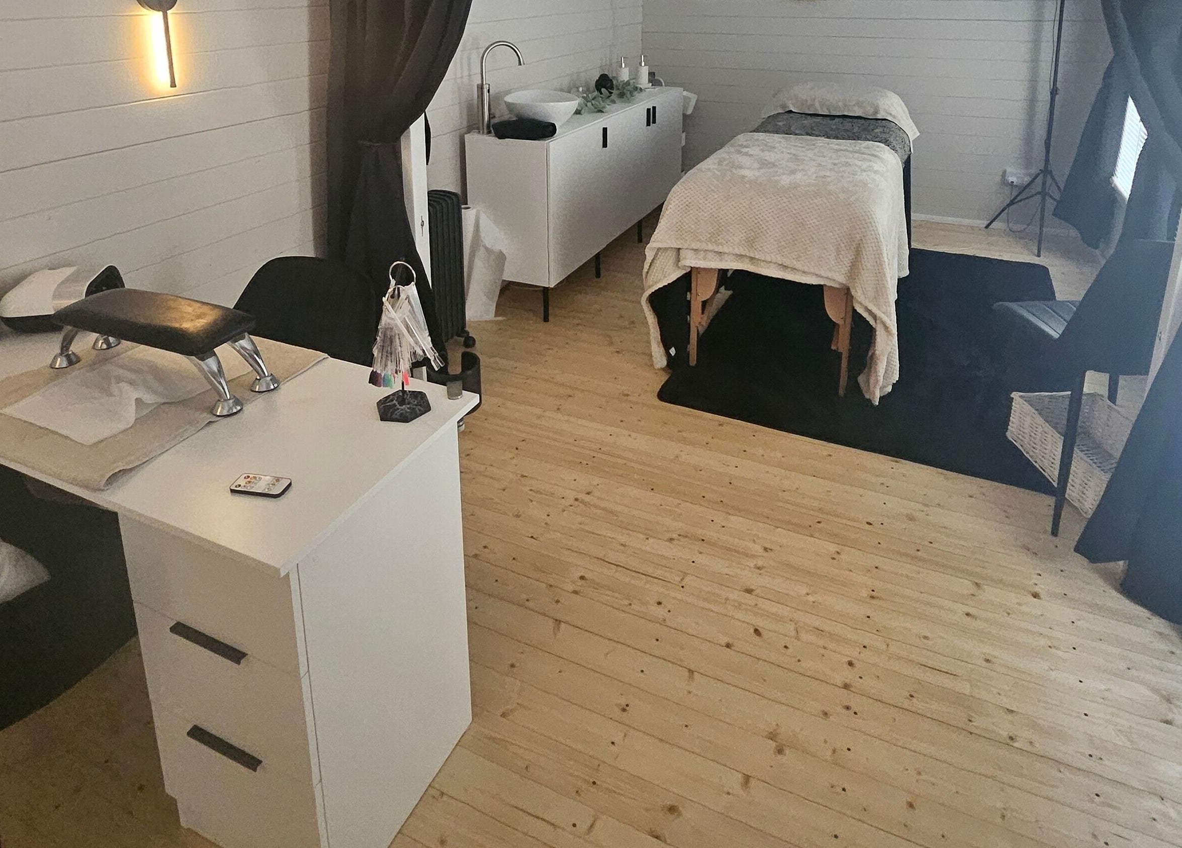 Tranquil therapy room at Divinity - Holistic & Beauty Therapy, Heywood, England, GB, featuring a massage table.