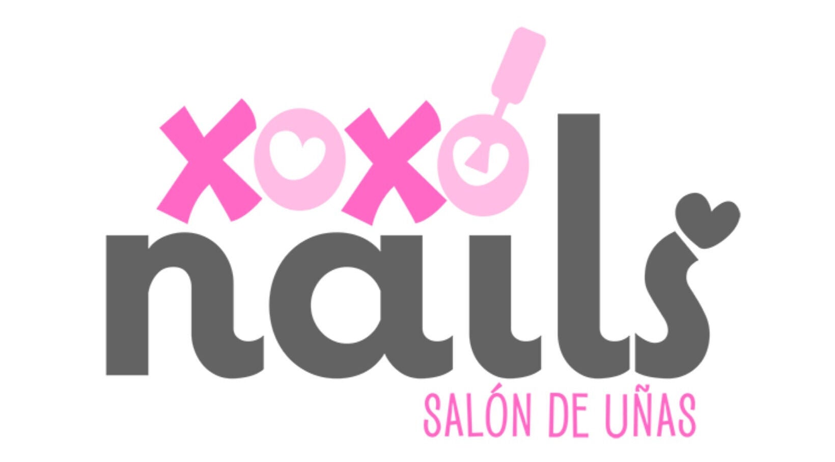 Logotipo de Xoxo Nails Salon Bonampak en Cancún, Quintana Roo, MX, destacando diseño moderno y elegante.