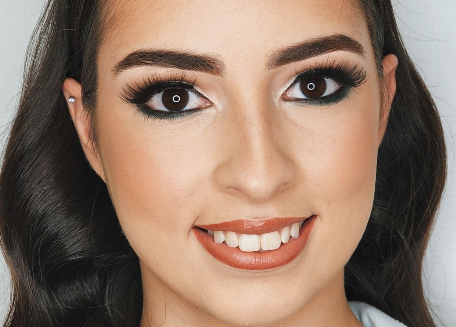 Beautiful makeup showcasing glamour at Sparkle with Love Beauty Bar, Hialeah, Florida, US.