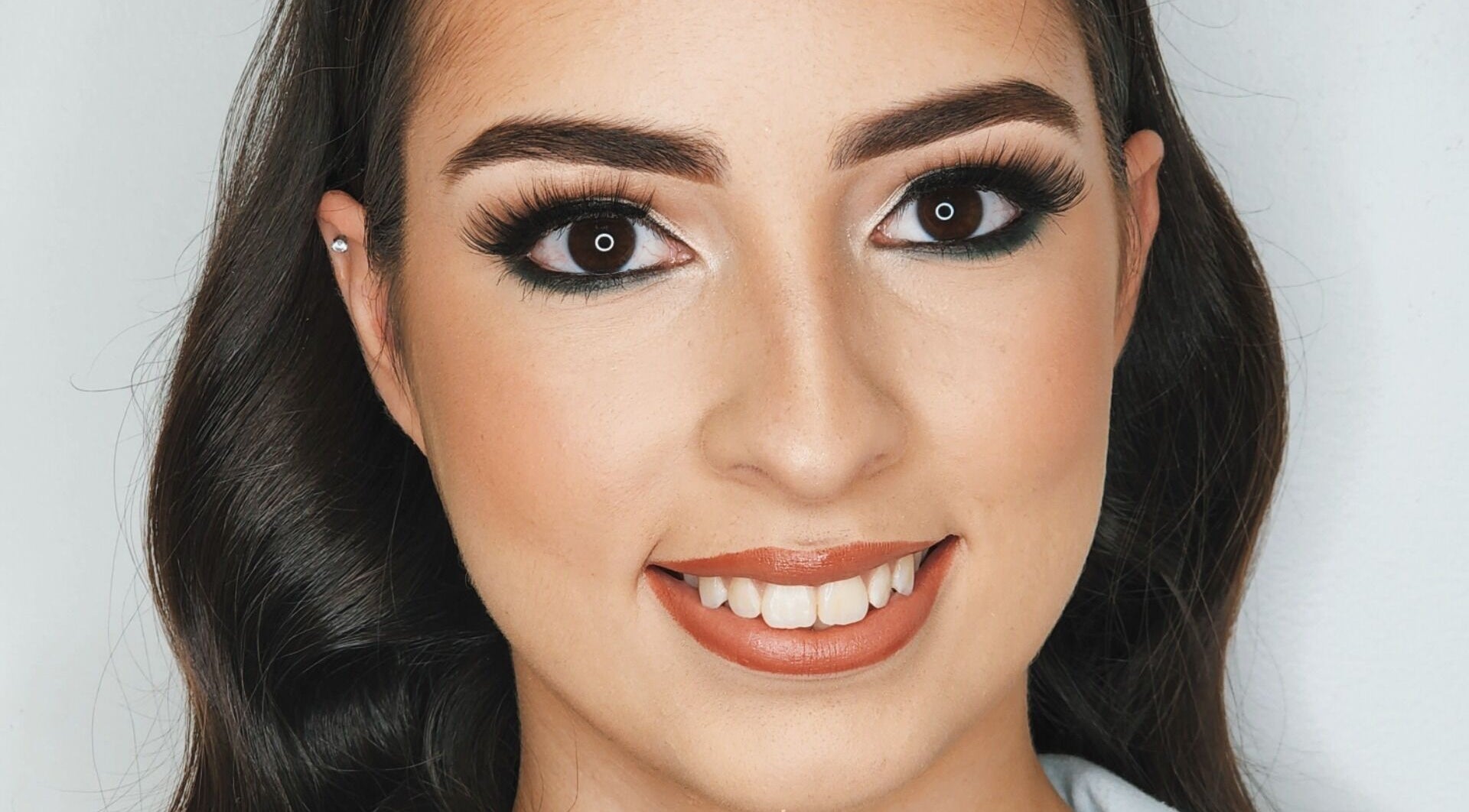 Beautiful makeup showcasing glamour at Sparkle with Love Beauty Bar, Hialeah, Florida, US.