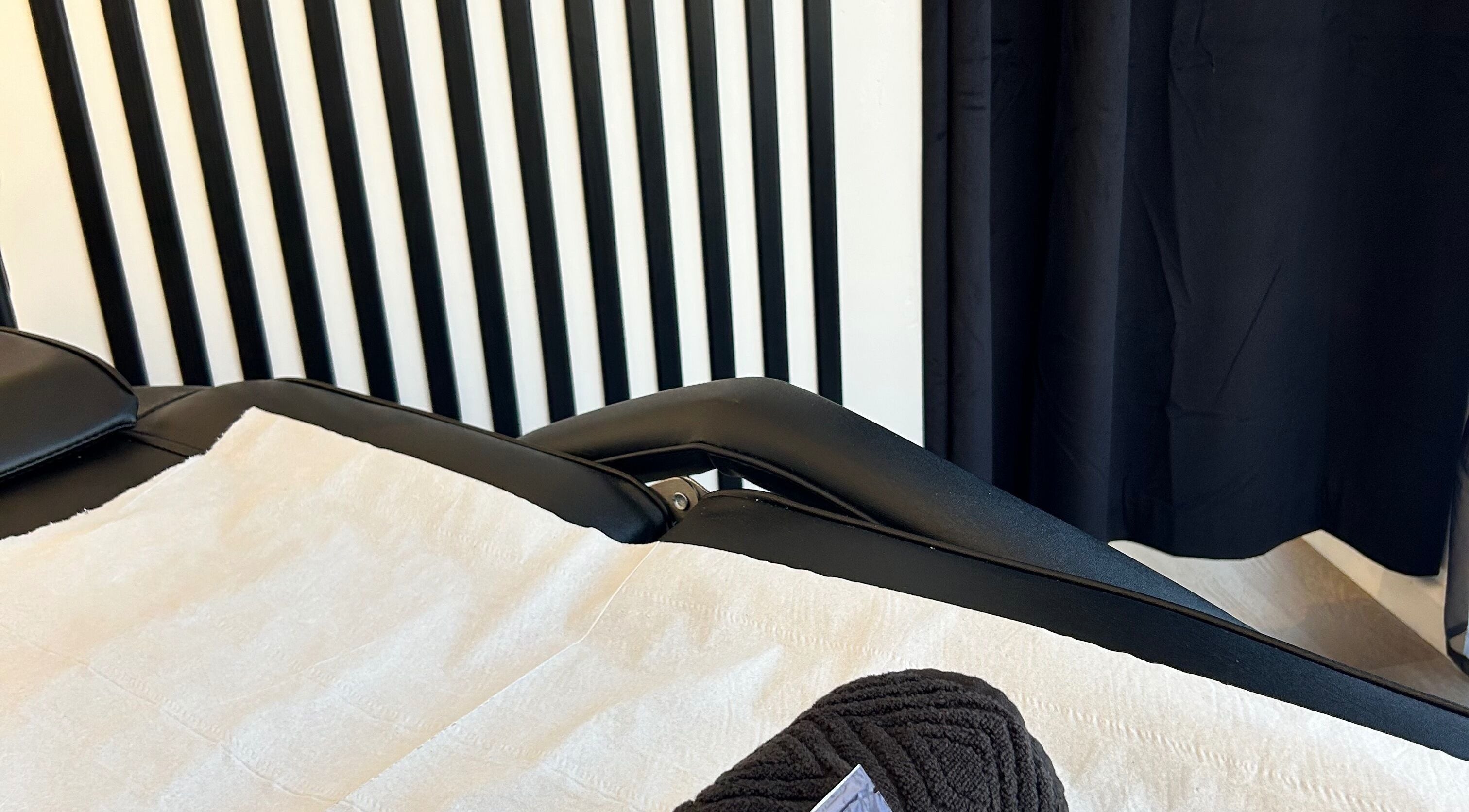 Modern treatment chair at RJ Beauty & Aesthetics, Dalkeith, Scotland, GB.