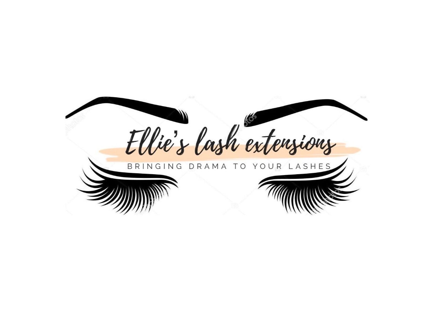 Logo of Ellie’s Lash Extensions located in Copthorne, England, GB, featuring artful lash designs.