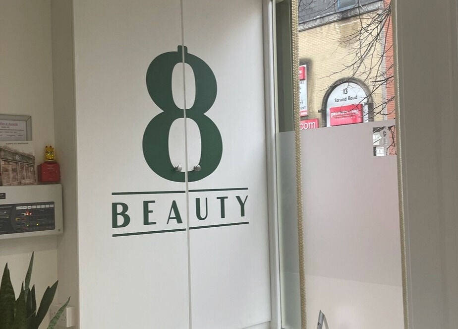 Entrance of Nails by Erin, Londonderry, Northern Ireland, GB with stylish beauty decor.