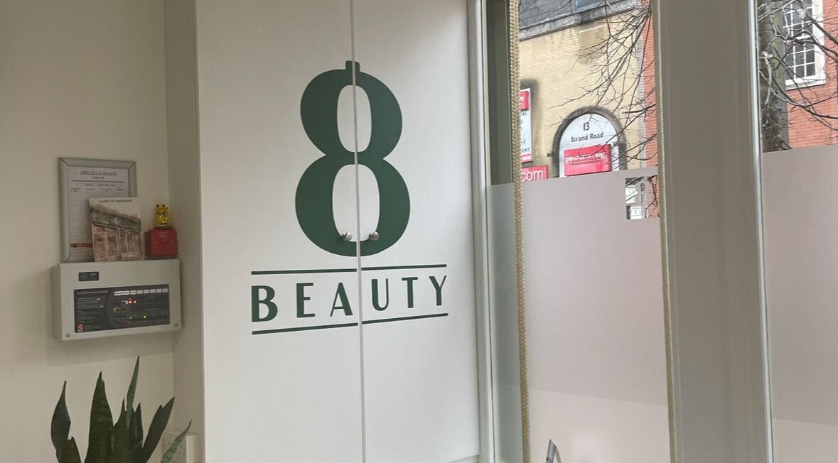 Entrance of Nails by Erin, Londonderry, Northern Ireland, GB with stylish beauty decor.