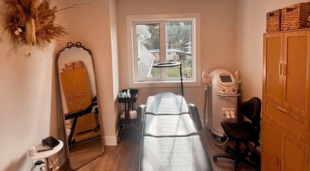 Cozy treatment room at Studio 13 Esthetics (Chilliwack) in Chilliwack, British Columbia, CA with a window view.