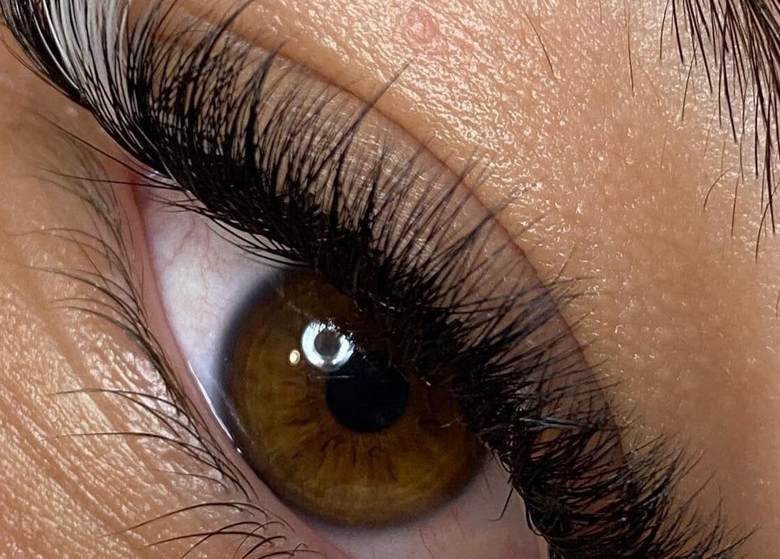 Close-up of perfectly curled lashes at AB Aesthetics, South Morang, Victoria, AU.