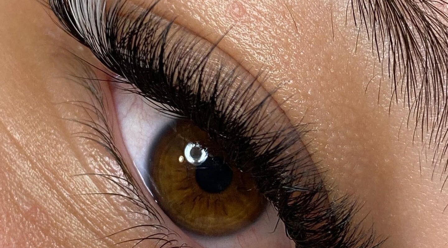 Close-up of perfectly curled lashes at AB Aesthetics, South Morang, Victoria, AU.