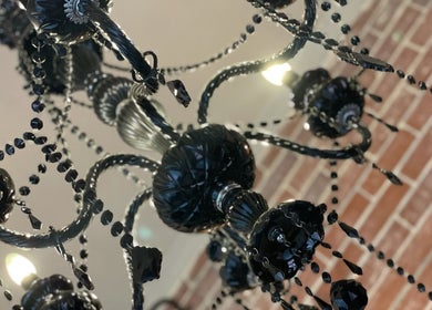Black chandelier at Platinum Cosmetic Ink - Rockingham, Rockingham, Western Australia, AU.