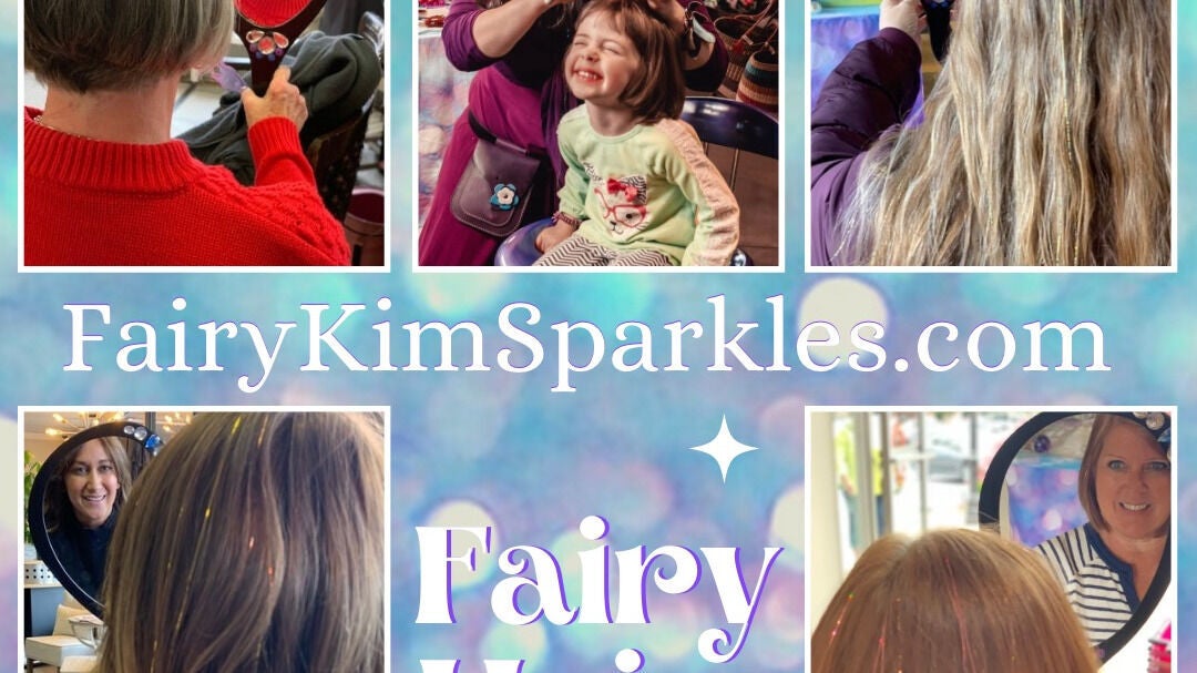 Joyful guests at FairyKimSparkles Fairy Hair, Sun City Carolina Lakes, South Carolina enjoying vibrant hair experiences.