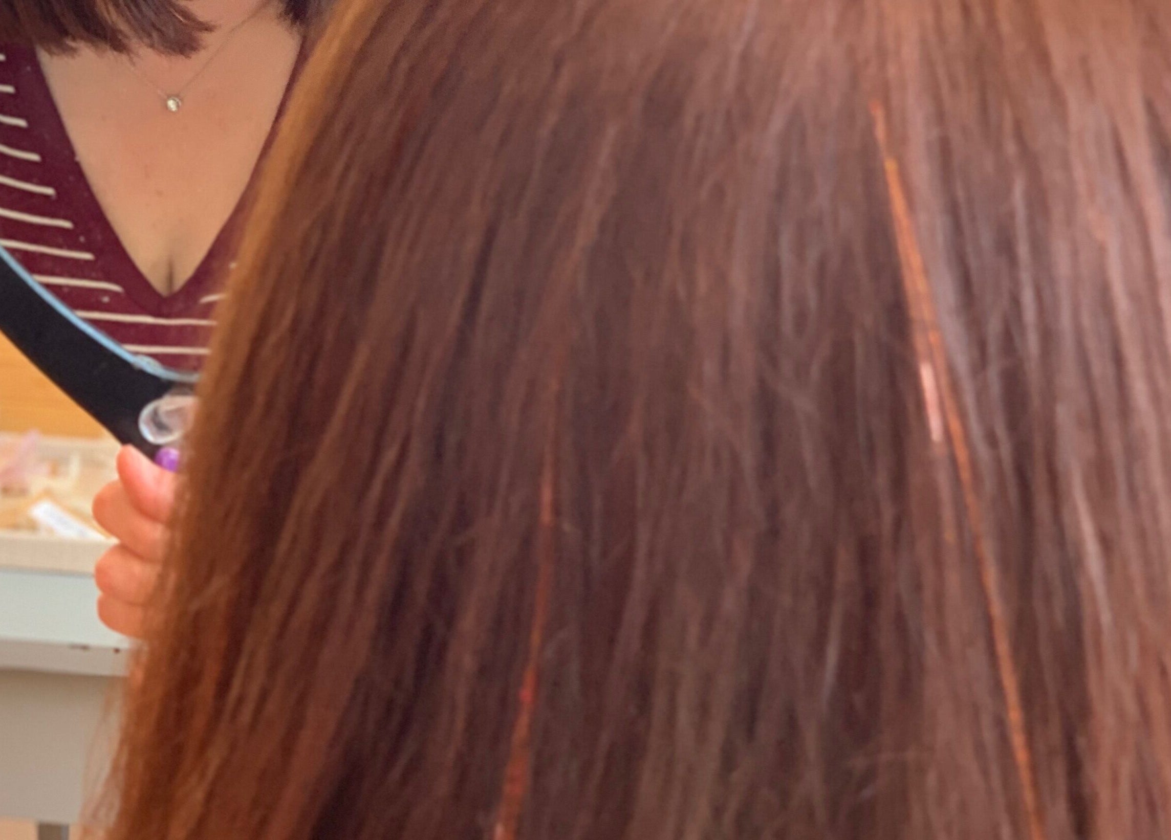 FairyKimSparkles fairy hair styling at Puttery, Charlotte, North Carolina, US, with mirror reflection.