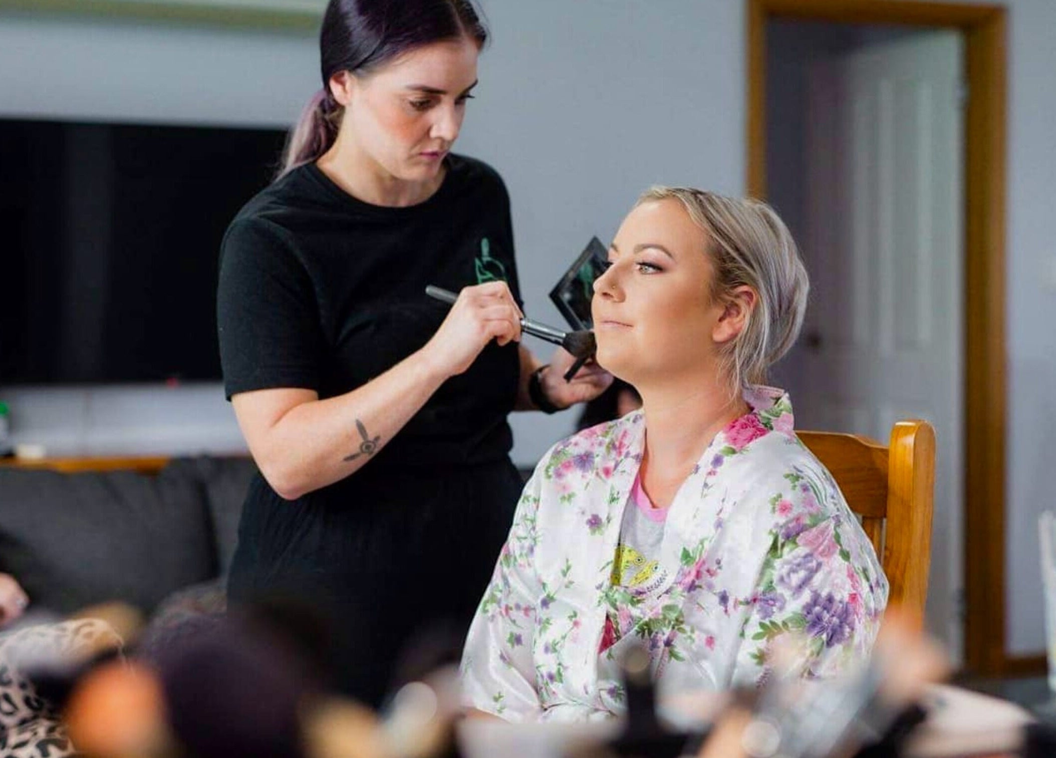 Makeup session at AJ Makeup Studio in Launceston, Tasmania, AU showcasing expert beauty techniques.