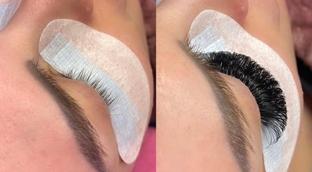 Lash extensions at Lyss Lash & Beauty Co in Melbourne, Victoria, AU, showcasing dramatic before and after results.