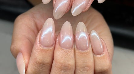 Elegant, glossy nails at Luxx Nails & Spa in Canonsburg, Pennsylvania, US showing soft, natural manicure.