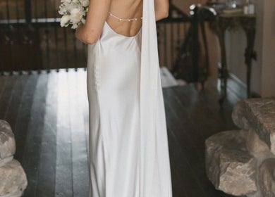 Bride in elegant gown at Rogue & Vow in Blidworth, England, GB, showcasing serene ambiance.