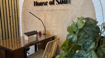 Welcoming desk at House of Soul Fulwood, a holistic wellness studio in Preston, England, GB.