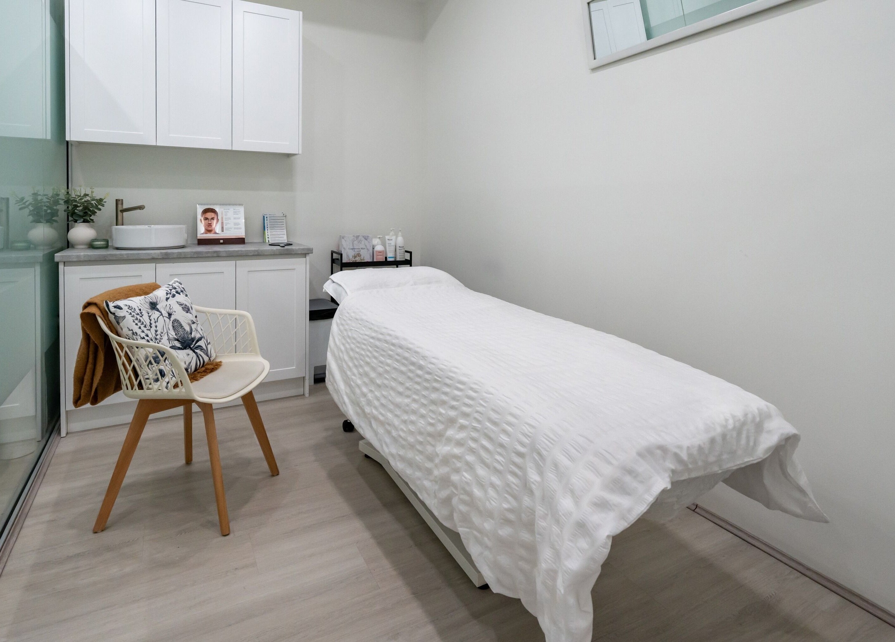 Relaxing treatment room at Luminous Skin by Amal in Rockdale, New South Wales, AU with cozy decor.