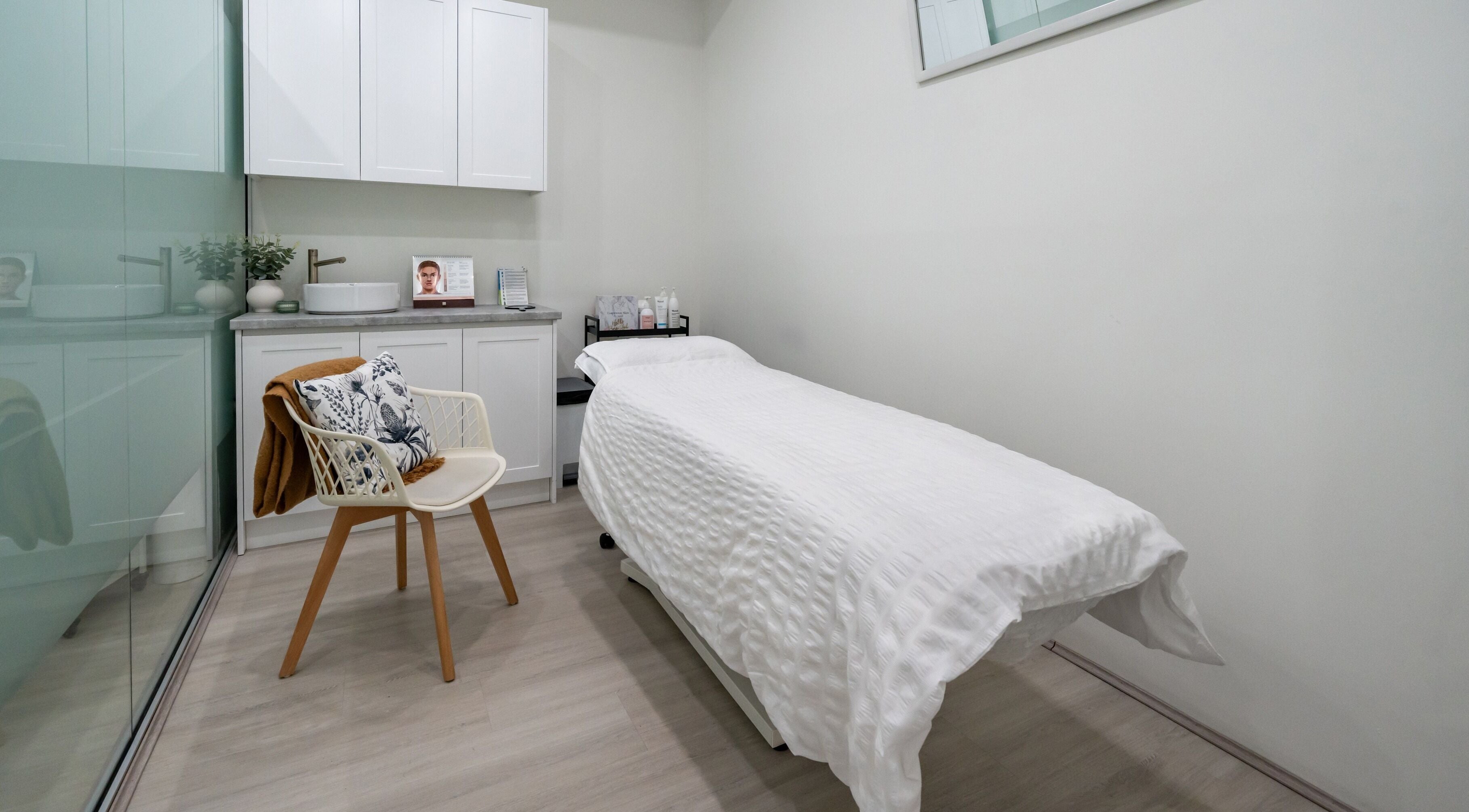 Relaxing treatment room at Luminous Skin by Amal in Rockdale, New South Wales, AU with cozy decor.