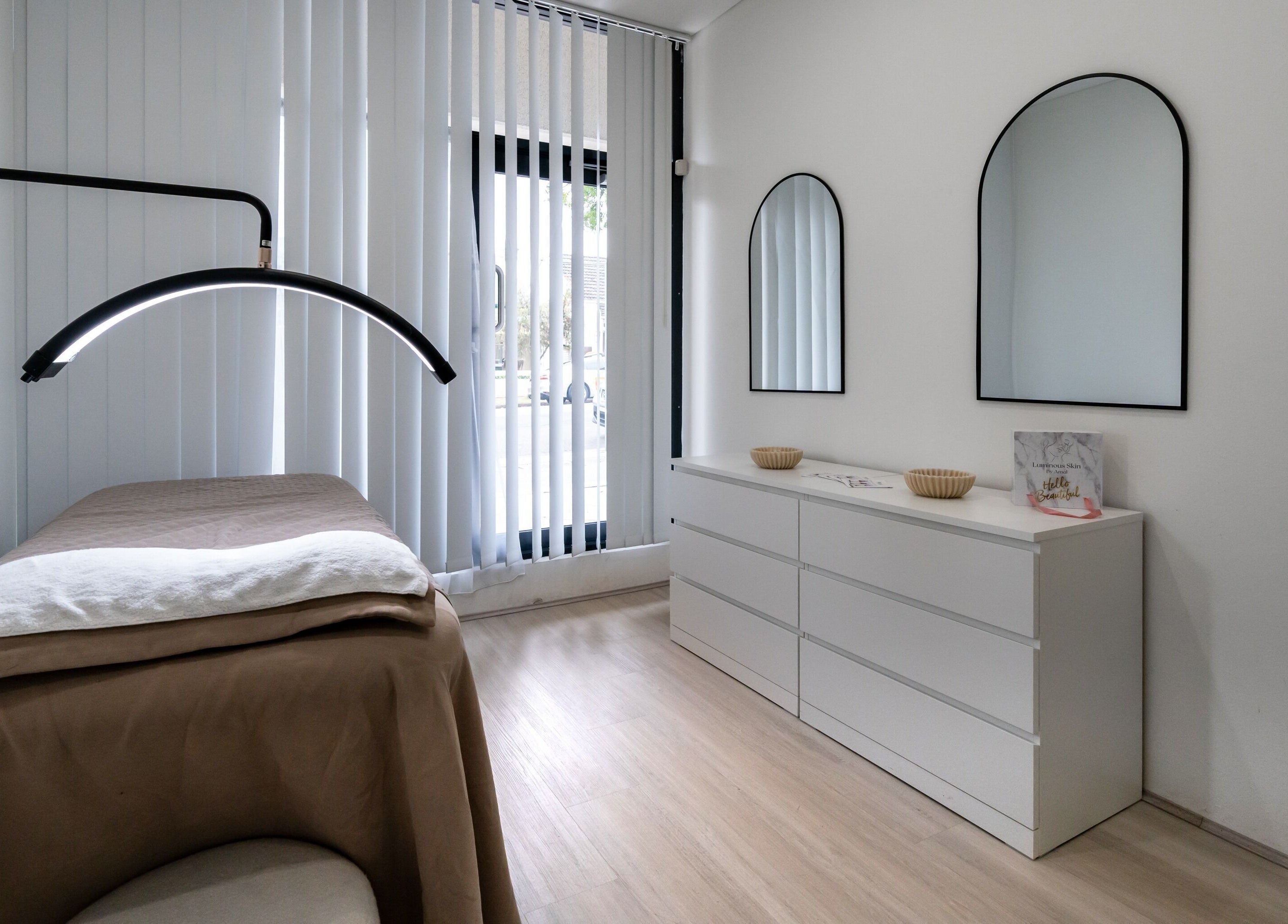 Serene treatment room at Luminous Skin by Amal, Rockdale, New South Wales, AU with modern decor.