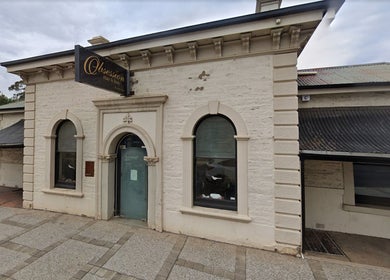 Front view of Obsession Hair & Body in Gawler, South Australia, AU with elegant historical architecture.