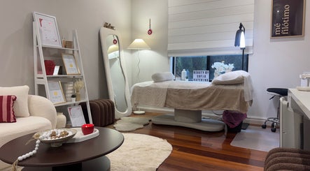 Relaxing treatment room at Beauty By Sofia Katerina, Magill, South Australia, AU. Elegant decor and cozy ambiance.