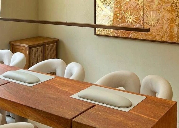 LYLA Beauty Lounge's refined manicure area with stylish decor in Kuala Lumpur, Wilayah Persekutuan Kuala Lumpur, MY.