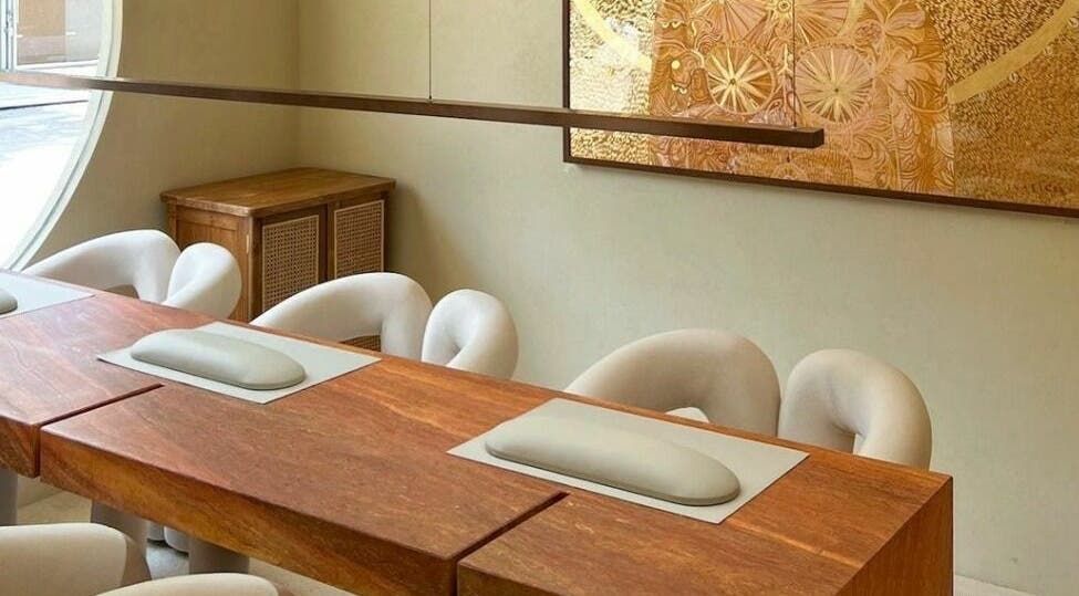 LYLA Beauty Lounge's refined manicure area with stylish decor in Kuala Lumpur, Wilayah Persekutuan Kuala Lumpur, MY.