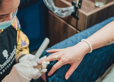 Manicure session at Ainrtistry (Home Studio), Singapore, featuring professional nail care.