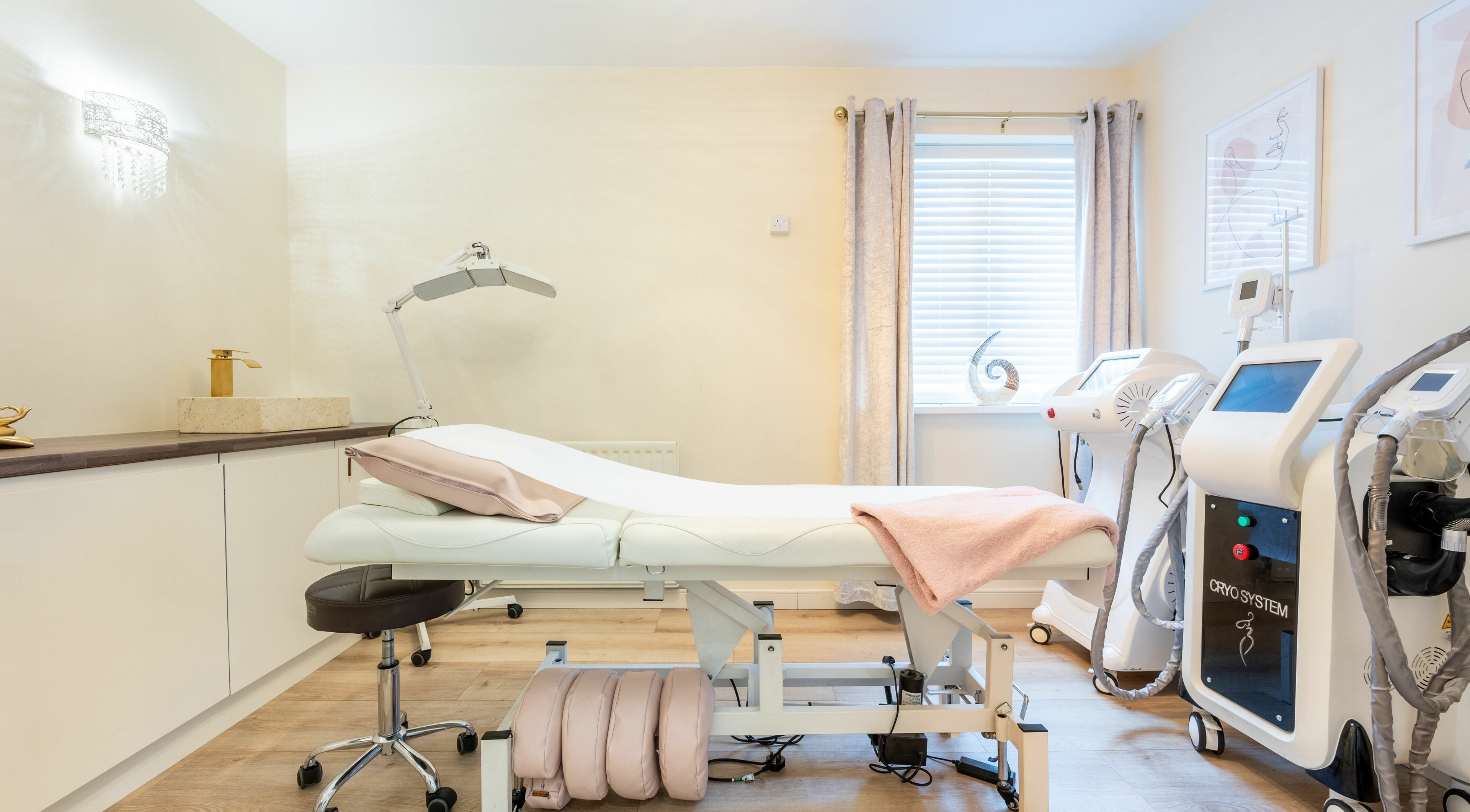 Elegant treatment room at Body Perfection in Willenhall, England, GB, featuring advanced wellness equipment.