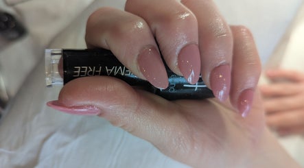 Elegant pink nails with gloss finish from Gardenia Beauty Mobile Treatments, Blackpool, England, GB.