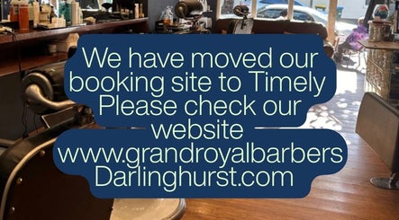Interior of Grand Royal Barbers - Darlinghurst, Sydney, NSW, AU with move to Timely booking platform.